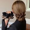 Elastisches Seidenähnliches Haargummi für Damen Haarringe Elegante geraffte seidenähnliche Scrunchies Übergroßes Haarband Haargummi