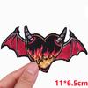 Jackets Embroidered Patches Diy Flame Bat /Horror Punk Patch Iron On Patches For Clothing Thermoadhesive Patches On Clothes Diy 