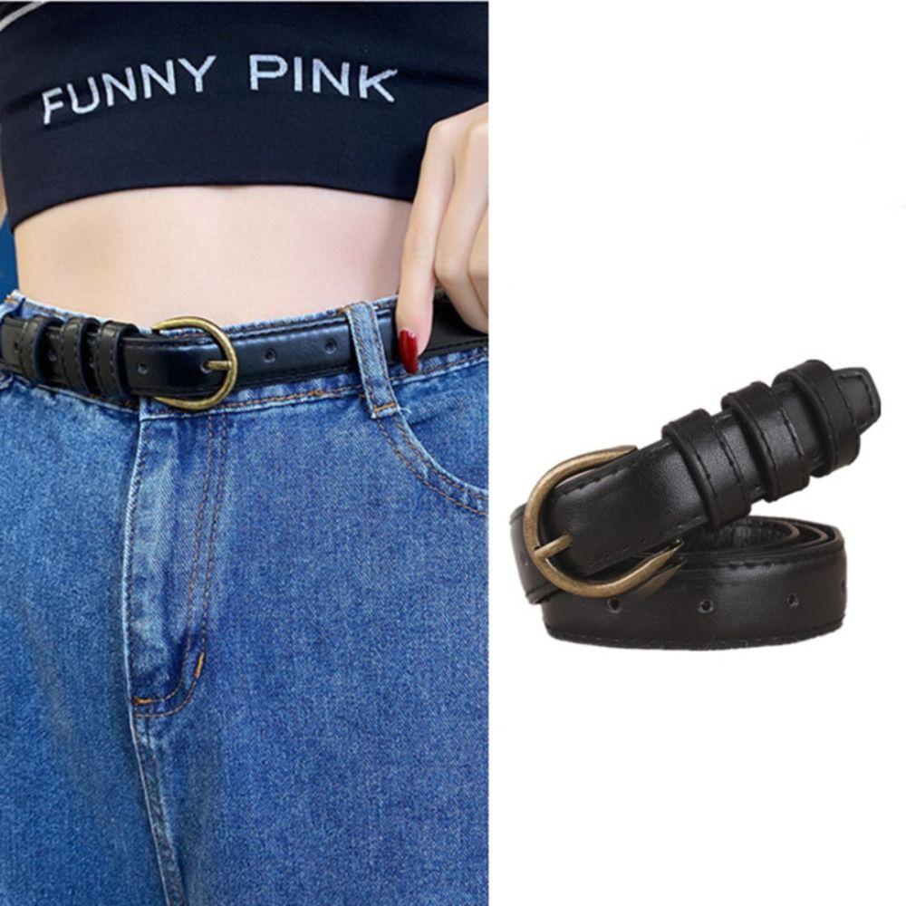 PU Women Waistband Retro Style Trouser Dress Belts New Pin Buckle Waistband  Women