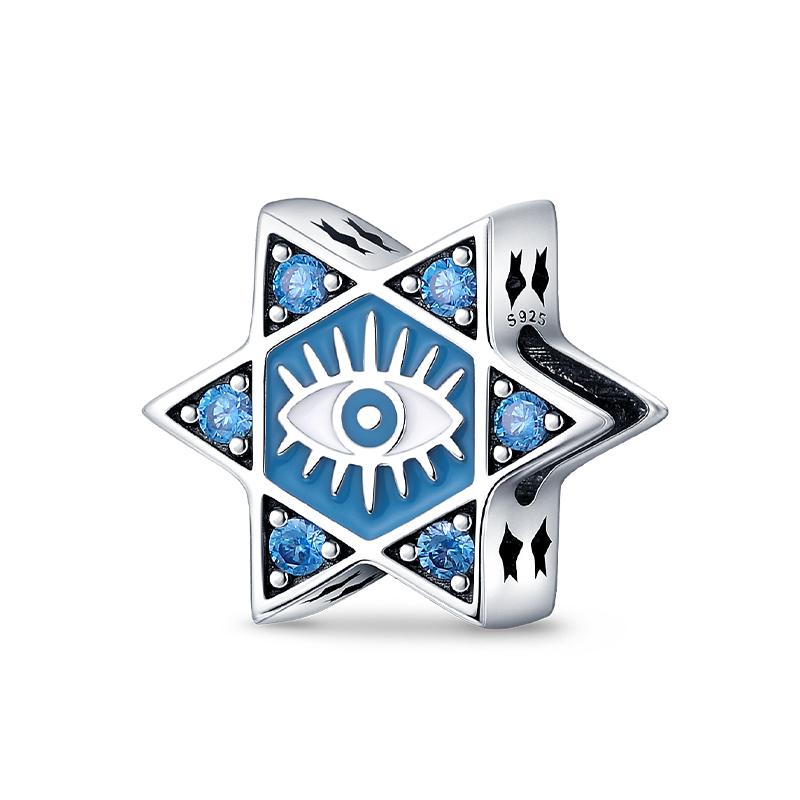 100% Rame Zircone Scintillante Occhio del Diavolo Occhio di Horus Auguri Migliori Portafortuna Perline Adatte a Braccialetti da 3 mm Gioielli Fai da Te