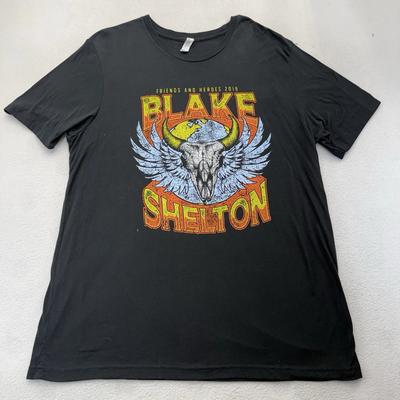 Blake Shelton Concert 2019 Friends & Heroes Tour Black T-shirt 2XL