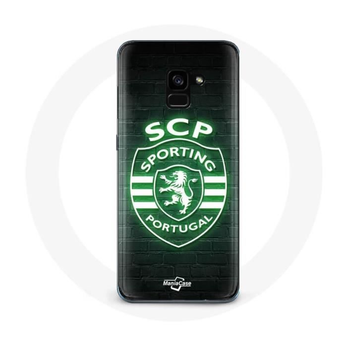 Coque Samsung Galaxy A5 2018 scp sporting portugal lumineux fond noir