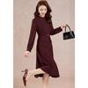 Elegant Spliced Faux Two-Piece Midi Dress