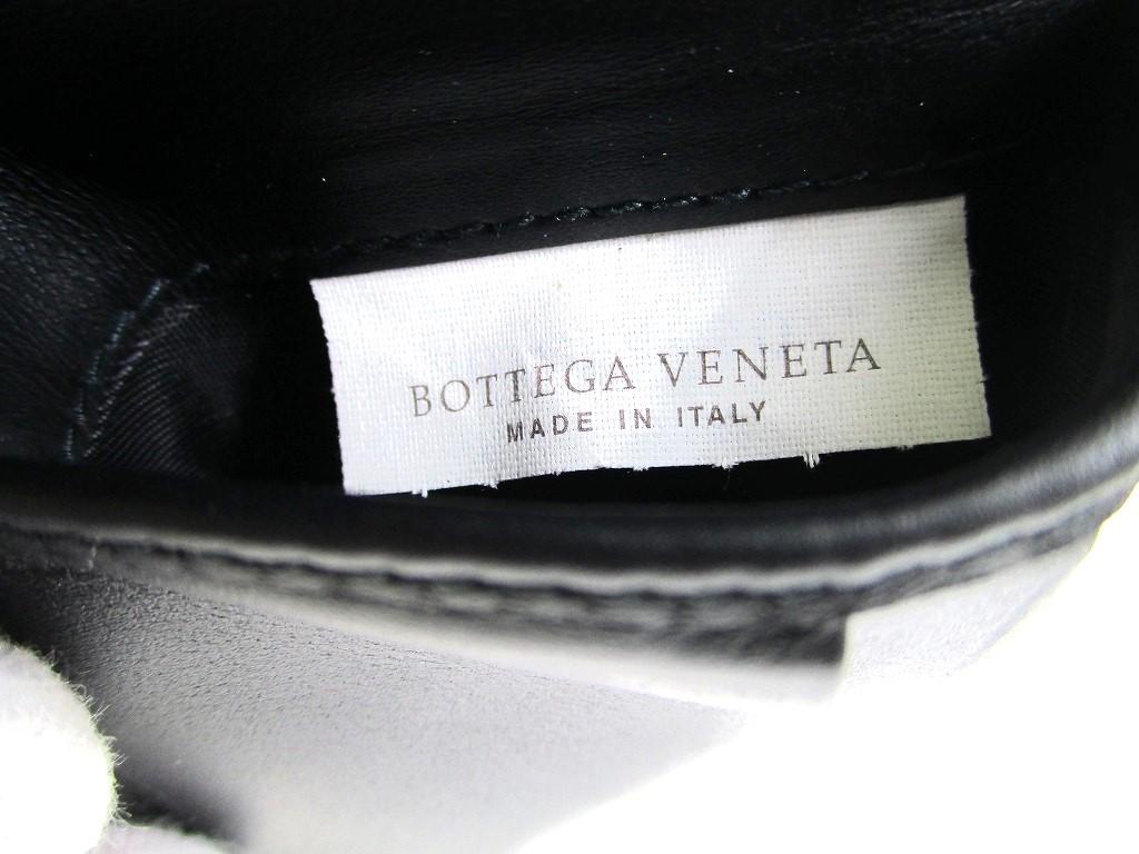 Authentic BOTTEGA VENETA Intrecciato Black Leather Bifold Bill Wallet #a021  Open Box