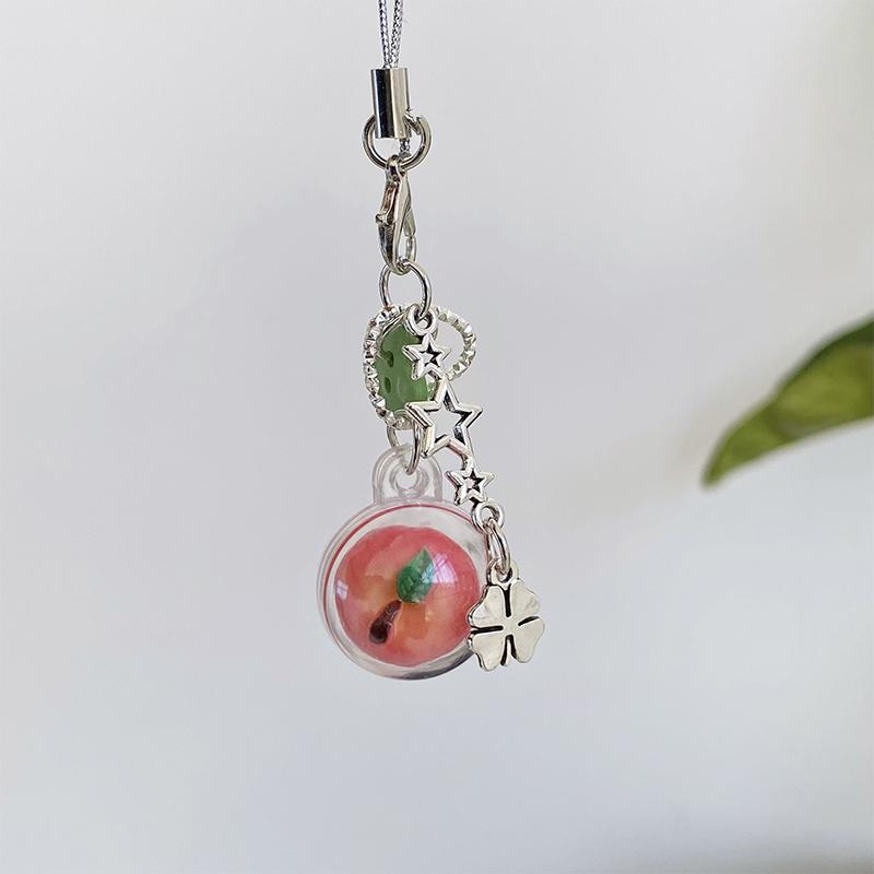 Cute Mini Fruit Phone Charm Chain Keychain Phone Lanyard Phone Case Hanging Pendant Creative Y2K Jewelry Gift