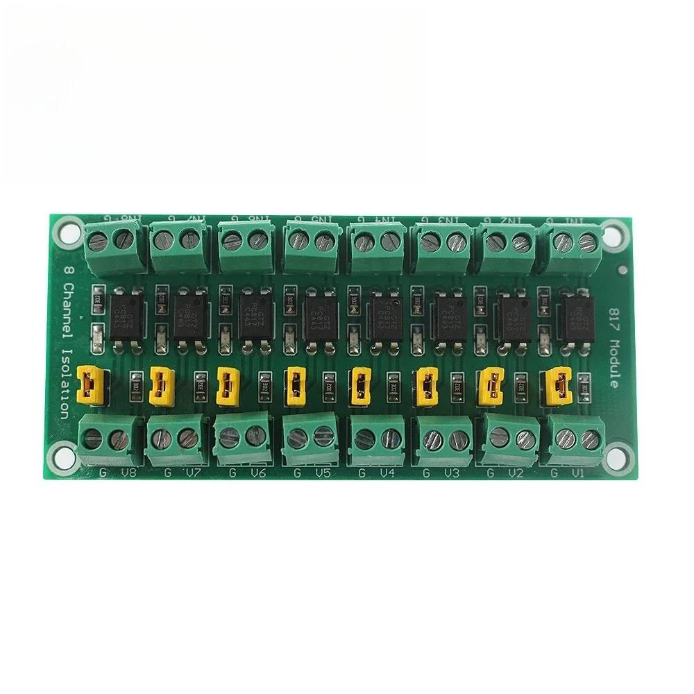PC817 Optocoupler 8 Way Voltage Isolation Board Voltage Control Adapter Module Drive Photoelectric Isolation Module