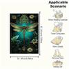 "Golden Dragonfly Fantasy Art Print - Nature's Beauty on Canvas"Blanket Flannel Throw Blanket for Sofa, Bed, Travel, Camping, Office, Couch,