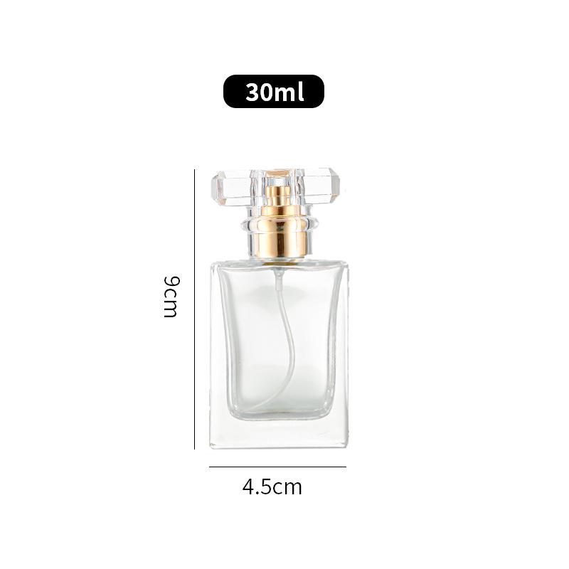 Transparent Bayonet Glass Decanting Bottle - Portable and Convenient for Perfume or Cosmetic Samples