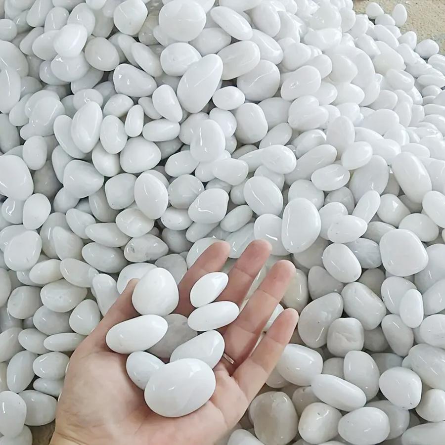 400g High Polished Natural Pebbles 2-3cm Landscape Decoration Peddles for Fish Tank Aquariums Horticultural Decorative Stones