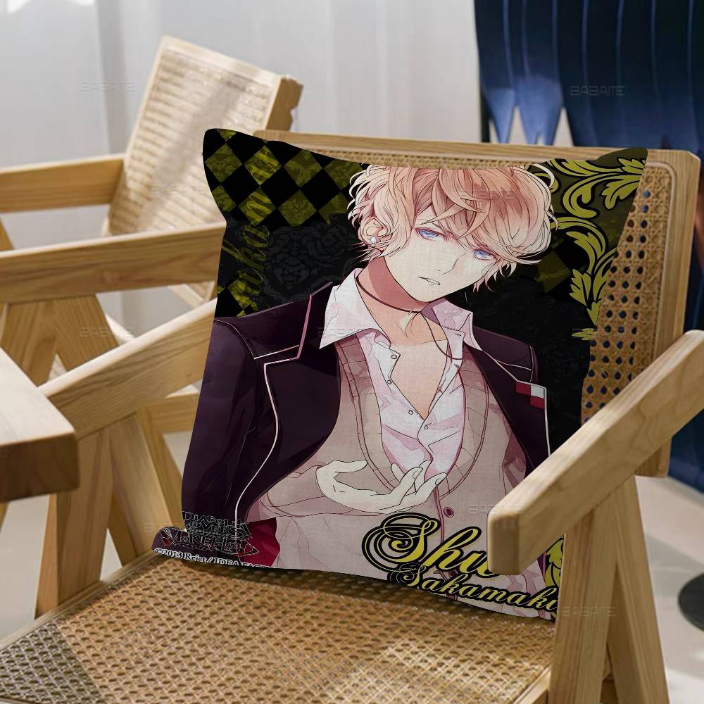 Anime D-Diabolik L-lovers Cushion Cover Inches Farmhouse Decor Home Throw Pillow Covers for Couch Decorations