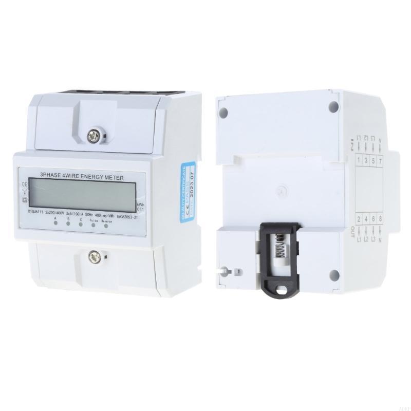 Electricity Tester Intermediate Meter 3Phases 4Wire Energy Meter DIN Electricity Meter for Power Measurement System A0KF