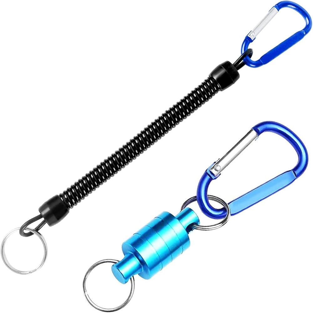 3PCS with Coiled Lanyard Fly Fishing Net Release Clip Landing Net Connector Fly Fishing