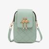 A New Autumn and Winter Mobile Phone Bag Woven Swan Decorative Bag Cover Type Single Shoulder Oblique Span Small Bag