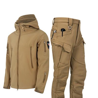 Men's Waterproof Suit Winter and Autumn Jacket Elastic Fishing Warm Hiking Sportswear Suit Hooded Jacket