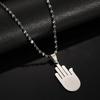 Stainless Steel Jainism Ahimsa Hand Pendant Chain for Women Men