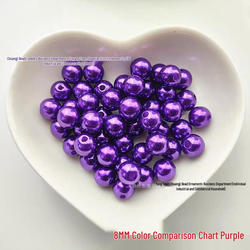 DIY Handmade Materials: 4-20mm Colored Round Loose Beads, ABS Imitation Pearls for Beading and Accessories