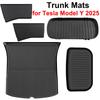 BEE1 for Tesla Model Y Juniper 2025 Rear Trunk Mat TPE Protector Cushion Frunk Protection Cover Partition Board Organizer Accessories