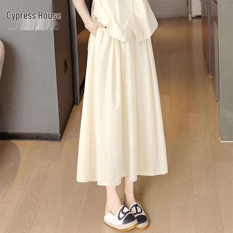 Летняя юбка-миди А-силуэта с высокой талией 2025 XL