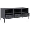 Vidaxl Szafka Rtv, Antracyt, 101,5X39X43,5 Cm, Stal Walcowana Na Zimno
