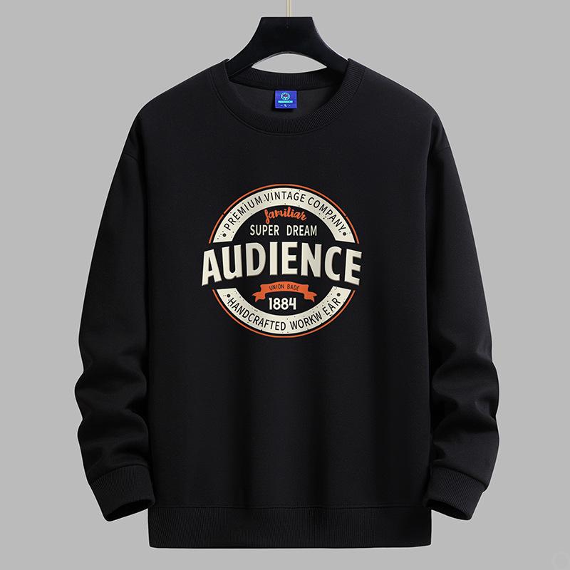 

Audience осень зима мужская круглая шея толстовка мужская повседневная с длинным рукавом пуловеры большой размер M чёрный