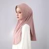 Ramadan Prayer Instant Hijab Women Soft Muslim Ready To Wear Hijabs Breathable Jacquard Shawl Wrap Scarf Headscarf