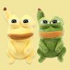 Creative Comfortable Touch PP Cotton Filling Frog Stuffed Doll Boys Girls 3D Green Plush Toy Home Use
