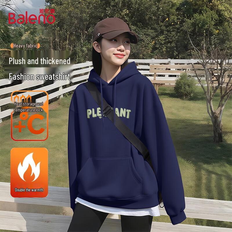 Baleno Women's Letter Graphic Hooded Sweatshirt