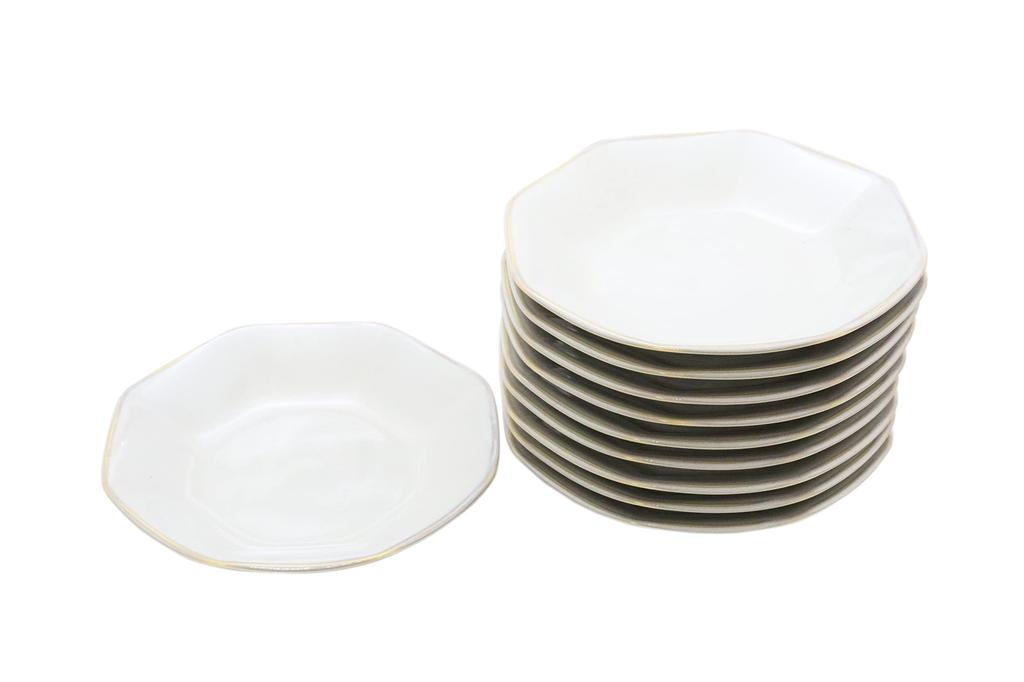 Castle Enterprise Instagrammable Plate Series [19cm Octagonal Plate] (Aurora White) Set of 10