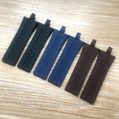 Marka 26mm * 22mm niebieski brązowy czarny pasek do zegarka z gumy silikonowej pasuje do Porsche Design P6360 akcesoria do zegarków pasek bransoletka z paskiem