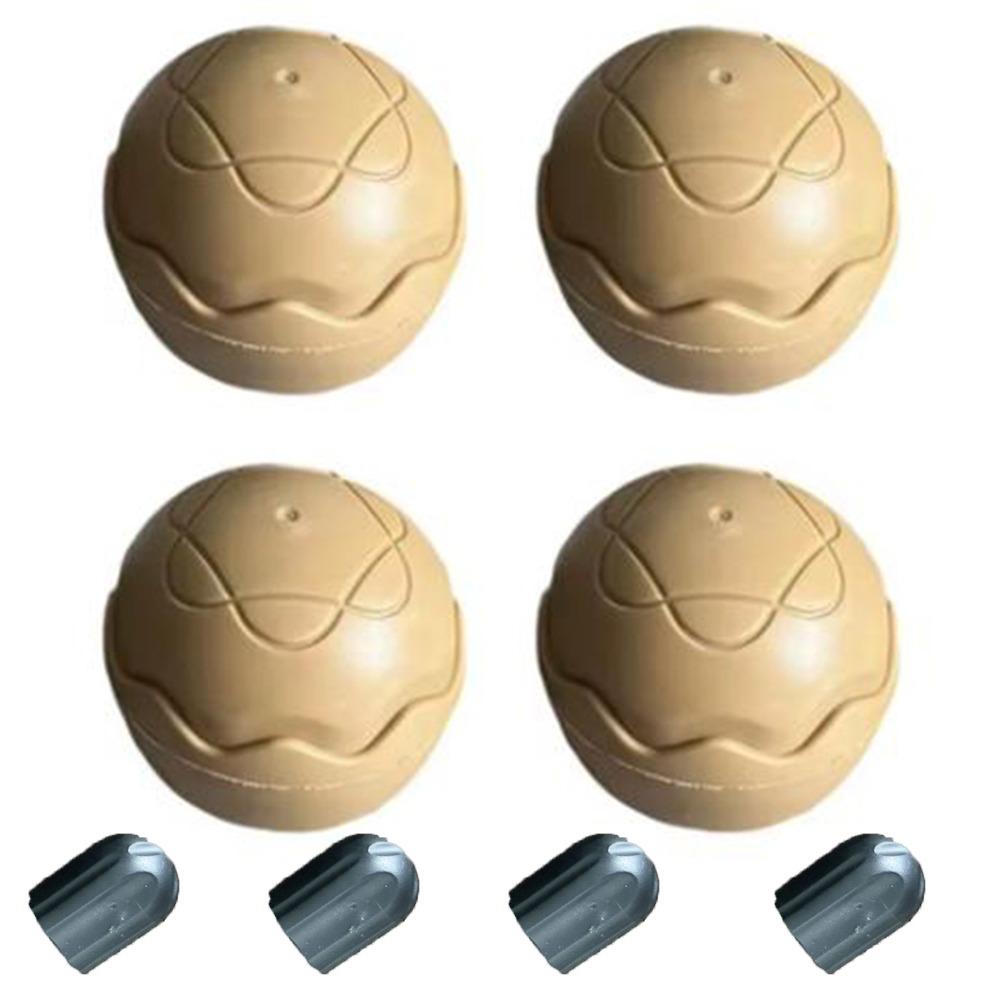 

4Pcs Wear-Resistant Moon Chair Ball Anti Sinking Chair Foot Covers for Outdoor Camping хаки
