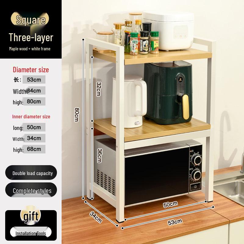 Multi-layer Kitchen Storage Rack for Microwave, Oven, and Rice Cooker