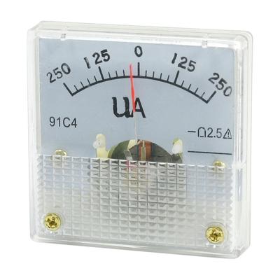 Analog Current Panel Meter DC 91C4 Ammeter for Automotive Circuit Ampere Tester 1 Piece -250-250uA Testing, Charging, Gauge,