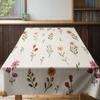 Floral Printed TableclothHome Decor Flower Print Rectangular Plastic Cover for Dining Room Decoration White, Pink, Yellow, Red 1