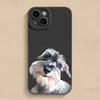 Custodia Carina con Modello di Cane Schnauzer per Samsung Galaxy S25 S24 S23 FE S22 Ultra S21 S20 Plus A15 A35 A54 A55 Cover Antiurto