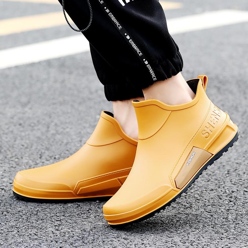 

Водонепроницаемая обувь мужская и женская дождевая обувь короткий голенище пара корейская версия резиновые сапоги носить нескользящие и износостойкие водные ботинки r 44 жёлтый