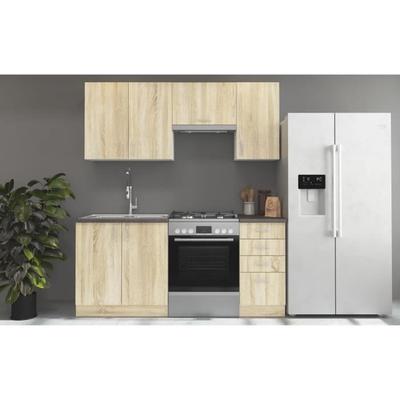 SARA Complete Modular Kitchen - 5 Elements - Sonoma Oak Decor - L 180 Cm - Worktop Not Included