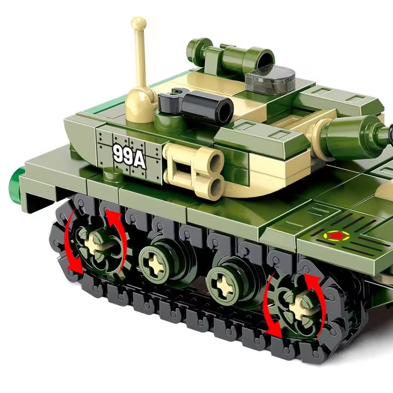 Non-Toxic World War 2 Ww2 Army Military Soldiers Sawt Soldiers The King Tiger Heavy Tank Diy Model Building Blocks Bricks Children'S Toys