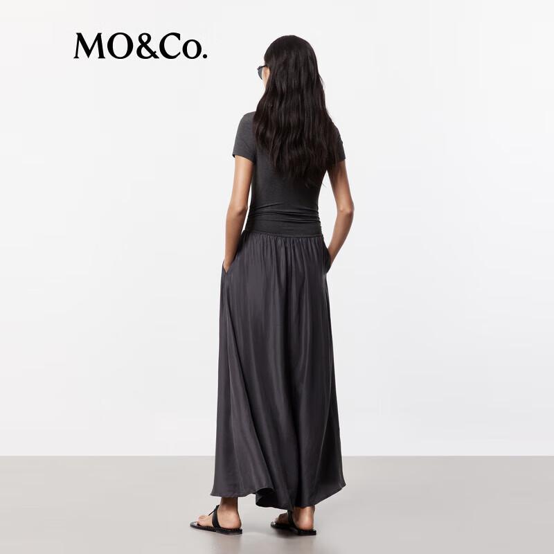 MO&Co. Women's A-Line Knit Maxi Dress