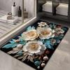 Flower Printing Bathroom Thickening Mat Bath Non-slip Carpets In Wash Basin Bathtub Side Floor Rug Shower Room Doormat Memory Foam 3D Pad