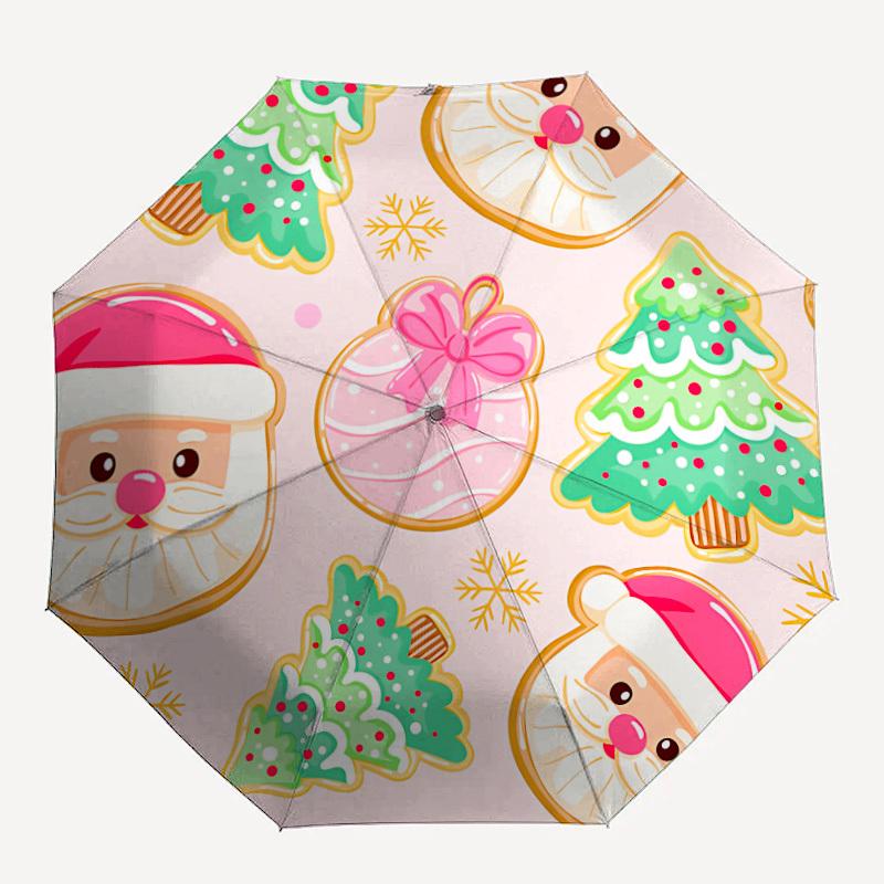 

1pc cookies Auto-Fold Umbrella with One-Touch Open/Close - 8 Reinforced Ribs for Windproof Stability, yy251118166