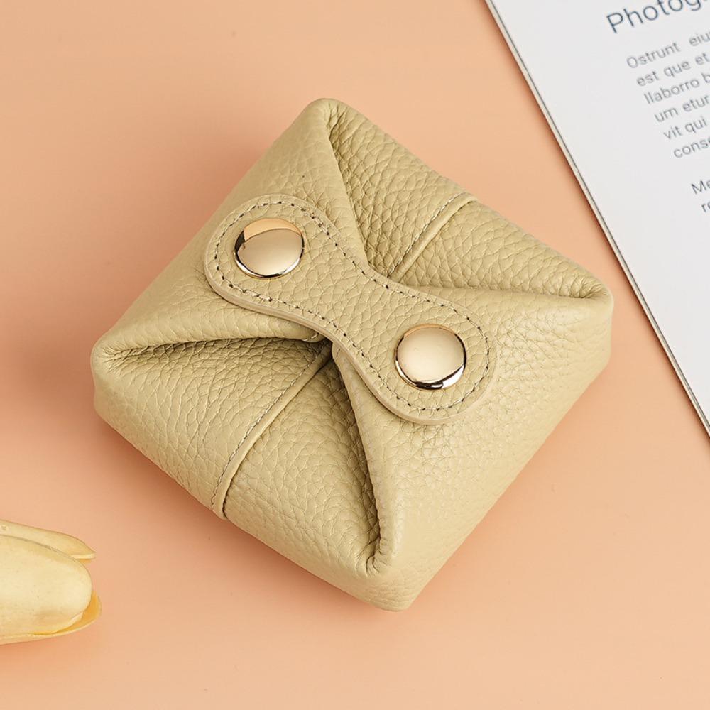 

Real Leather Women Cosmetic Bag Cute Makeup Pouch Travel Small Earphone Keys Box Lipstick Multi-function Purse