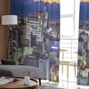 Nagoya Japan Cityscape At Twilight Chiffon Sheer Curtains for Living Room Bedroom Kitchen Decoration Window Voiles Tulle Curtain