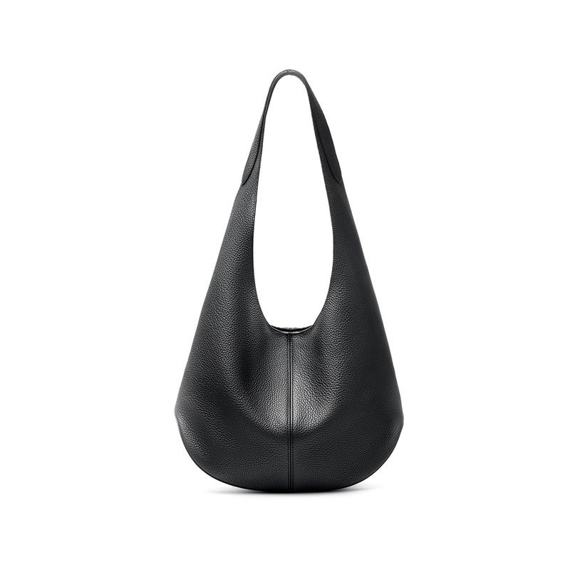 Shoulder bag women's armpit red versatile fashion first layer cowhide commuting sense large capacity women's tote bag