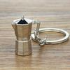 Metal 3D Creative Coffee Keychain Pitcher Moka Pitcher Keyring  Birthday Gift