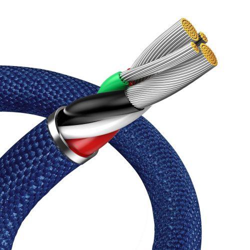 Cable Baseus  Baseus Crystal Shine Series Cable USB Cable for Fast Charging and Data Transfer USB Type A - Lightning 2.4A 1.2m Blue (CAJY000003)