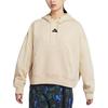 Nike THERMA FIT Sweatshirts Women's Beige Hooded Moderate Straight Fit (Unisex) Sweatshirts DQ5808 126