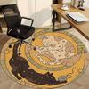 1pc Moon Cats Office Round Area Rug, Indoor Mat Suitable For Office, Under Office Chairs Bedroom Living Room Home Decor, Room Deco145
