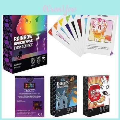 Unstable Unicorns Jogo de Cartas Expansão Nsfw Dragões Arco-Íris Pacote Festa Família