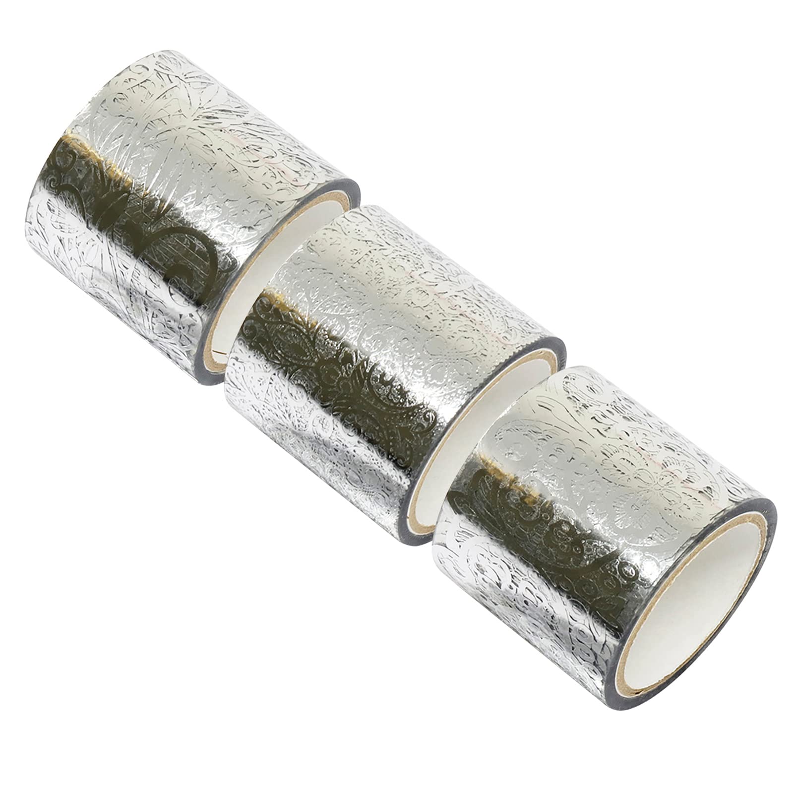 

Kamiso Sansho Masking Tape Beautiful MONDE Decoration Tape 3 Patterns Romanee x 1 Silver 35mm Width x 3m 3 Volume Set (Fleure, Legance, each) GR-0533 срібний