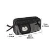 Kawaii Schleife Stern Gitter Federmäppchen Aufbewahrungstasche Tragbar Multifunktional Stifteetui Schreibwaren Organizer Schreibwaren